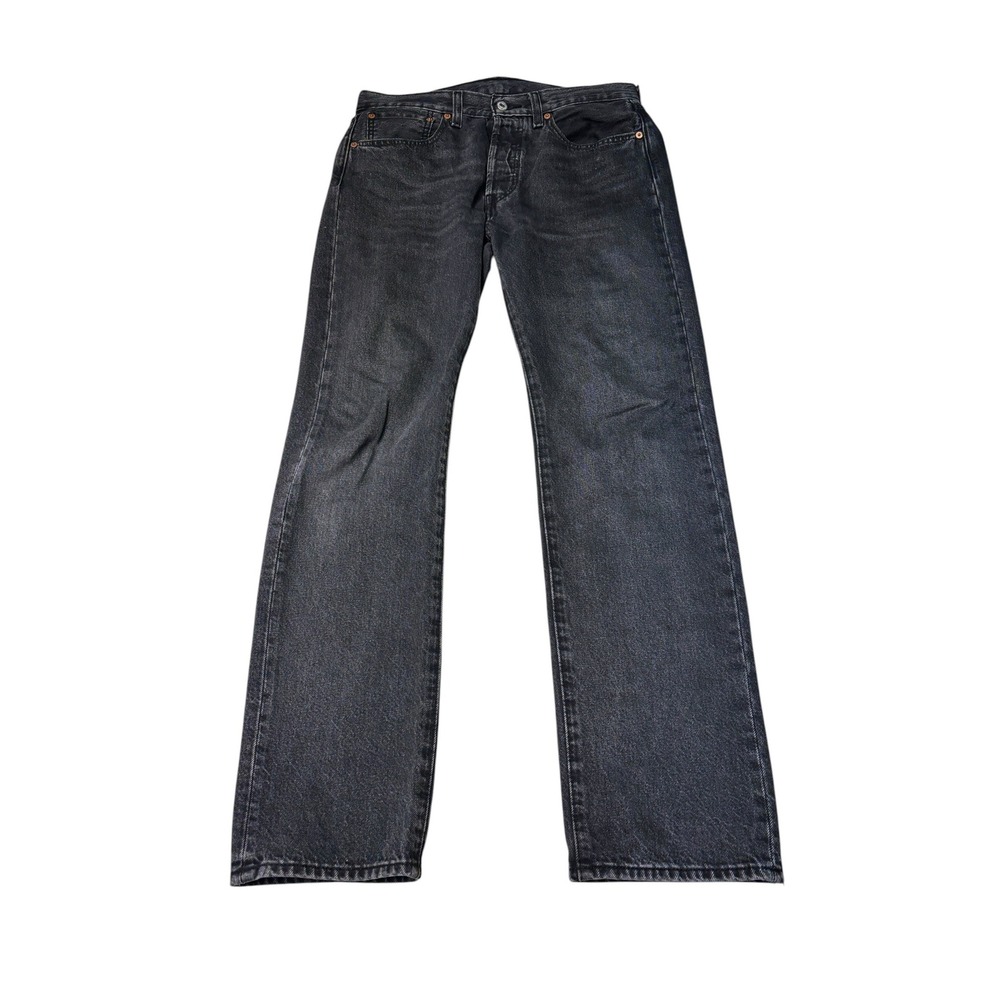 Levis 501 Original Fit Mens Faded Black Straight Leg Button Fly Jeans W31 L32